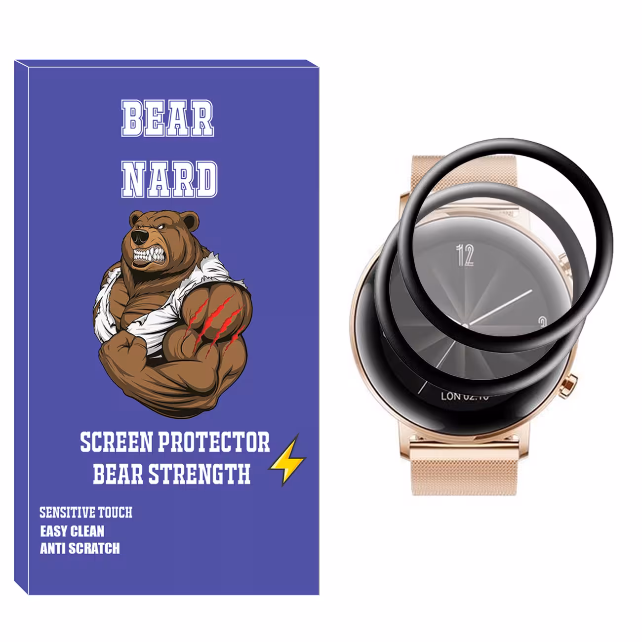 محافظ صفحه نمایش نانو برنارد مدل NBR مناسب برای ساعت هوشمند هوآوی Watch GT2 42mm بسته دو عددی