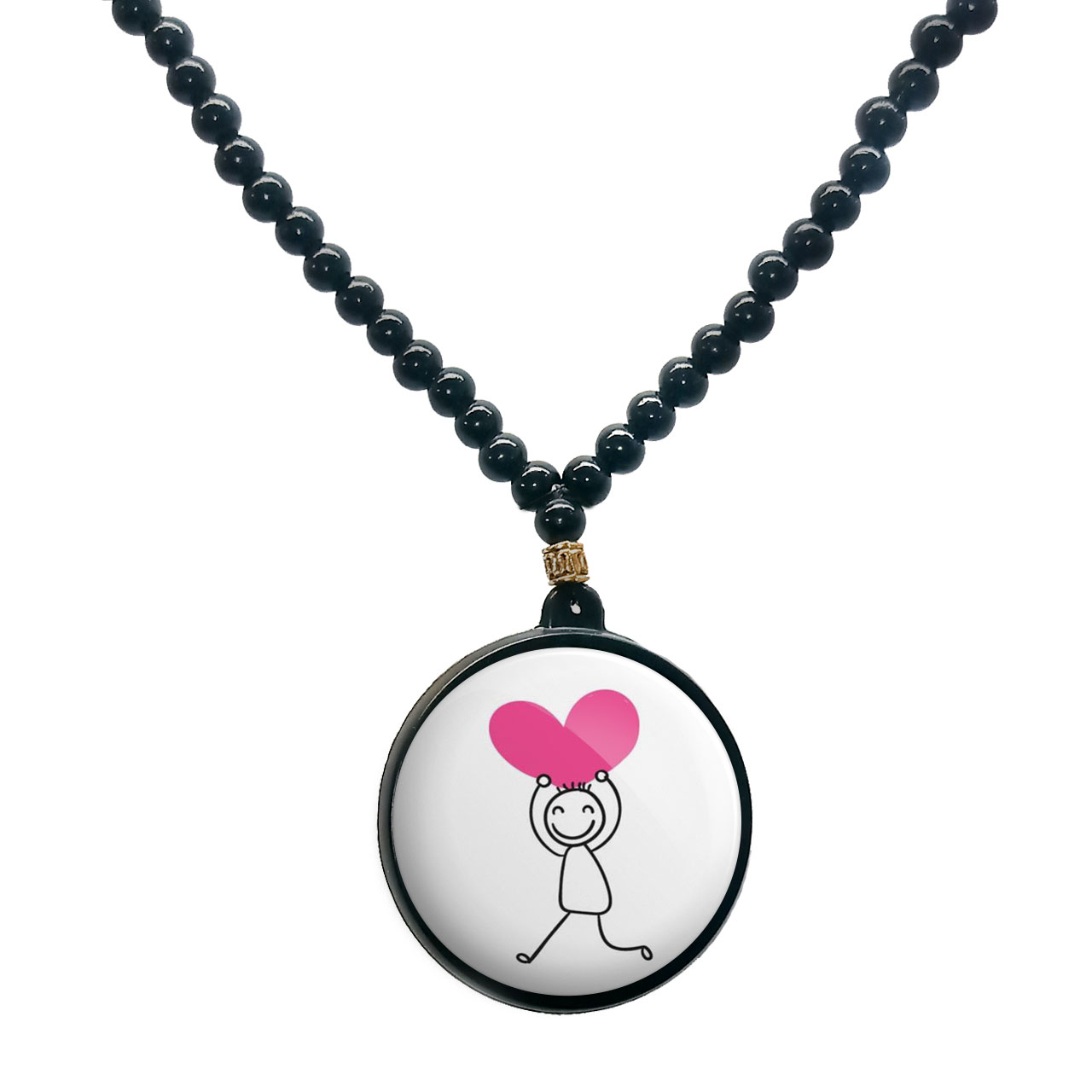 گردنبند پرمانه طرح عاشقانه کد pmd.1154 مدل دو طرفه