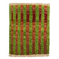 گبه دستباف یک متری فرش چمن رخ مدل راه راه کد 261341