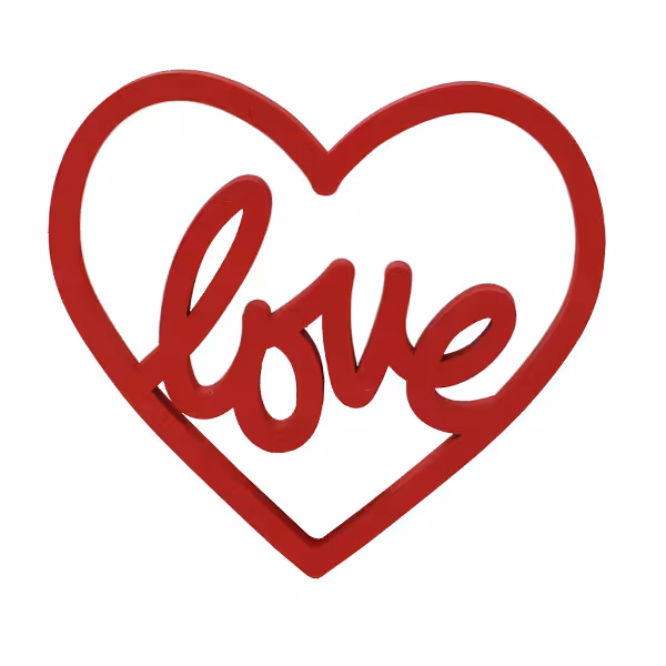 استند رومیزی تزیینی مدل قلب Love01