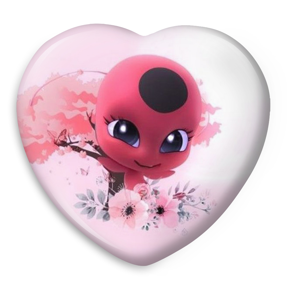 پیکسل خندالو طرح دختر کفشدوزکی مدل قلبی کد 3508