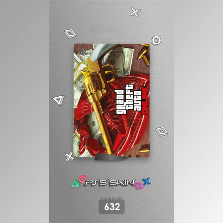 اسکین برچسب PS5 طرح GTA Online