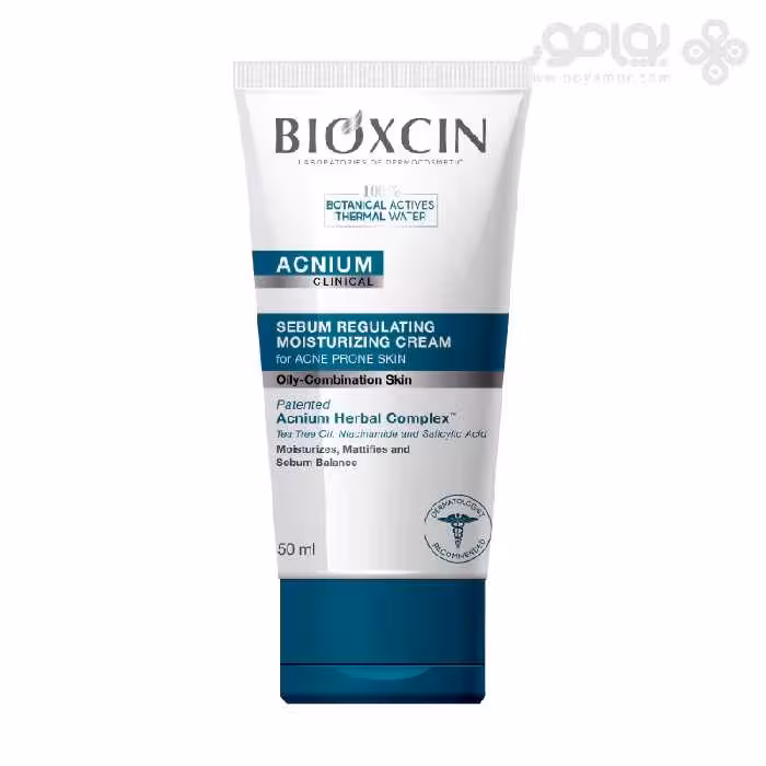 کرم مرطوب کننده بیوکسین مدل ACNIUM مناسب پوست چرب و مختلط