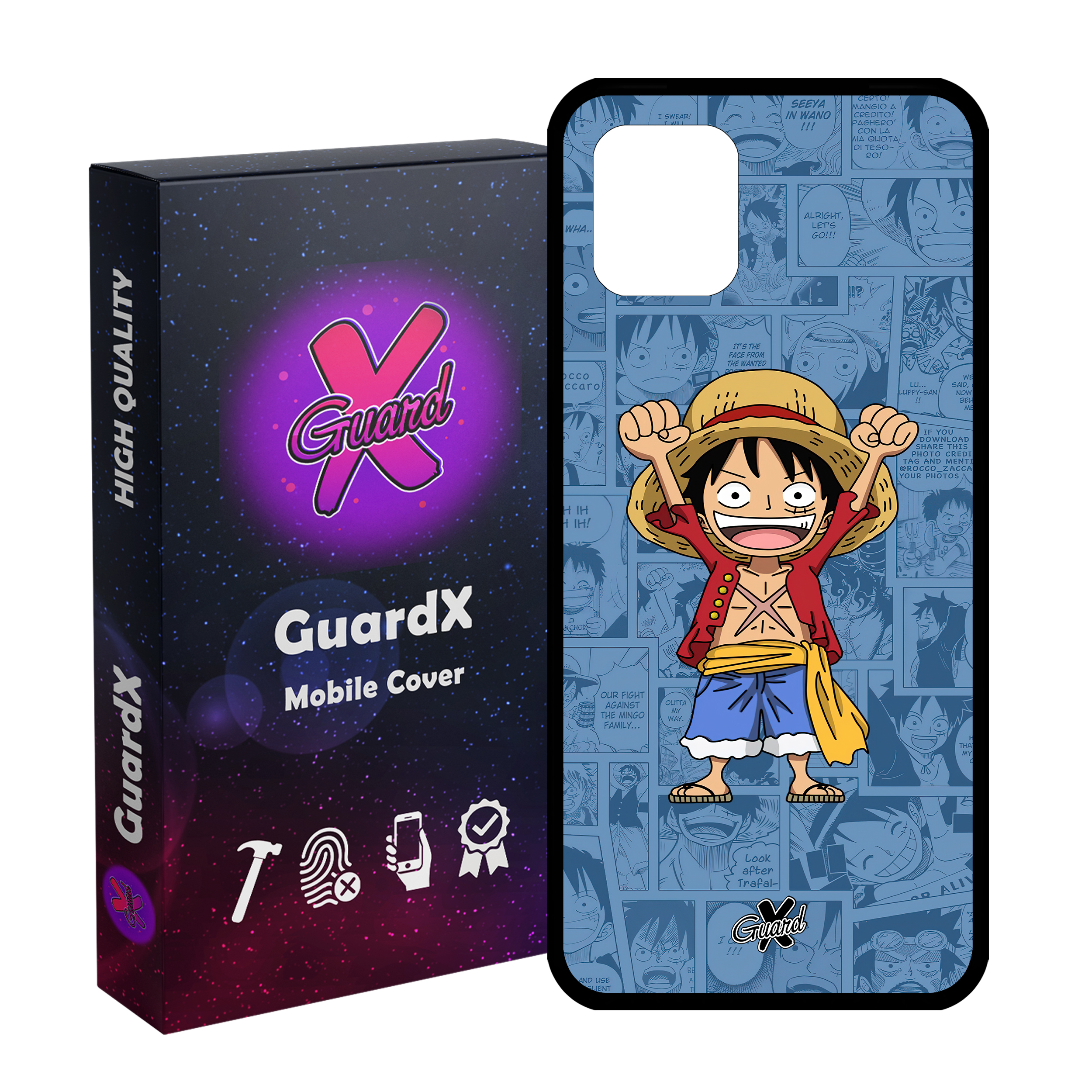 کاور گارد ایکس طرح One Piece Luffy Anime مدل Glass10464 مناسب برای گوشی موبایل سامسونگ Galaxy Note 10 Lite / A81