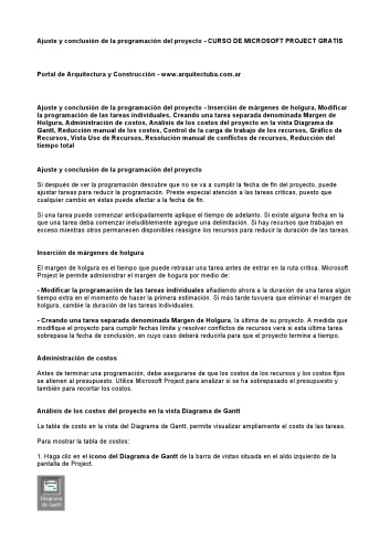 خرید و دانلود نسخه کامل کتاب Curso de Microsoft Project Gratis: Ajuste y conclusión de la programación del proyecto
