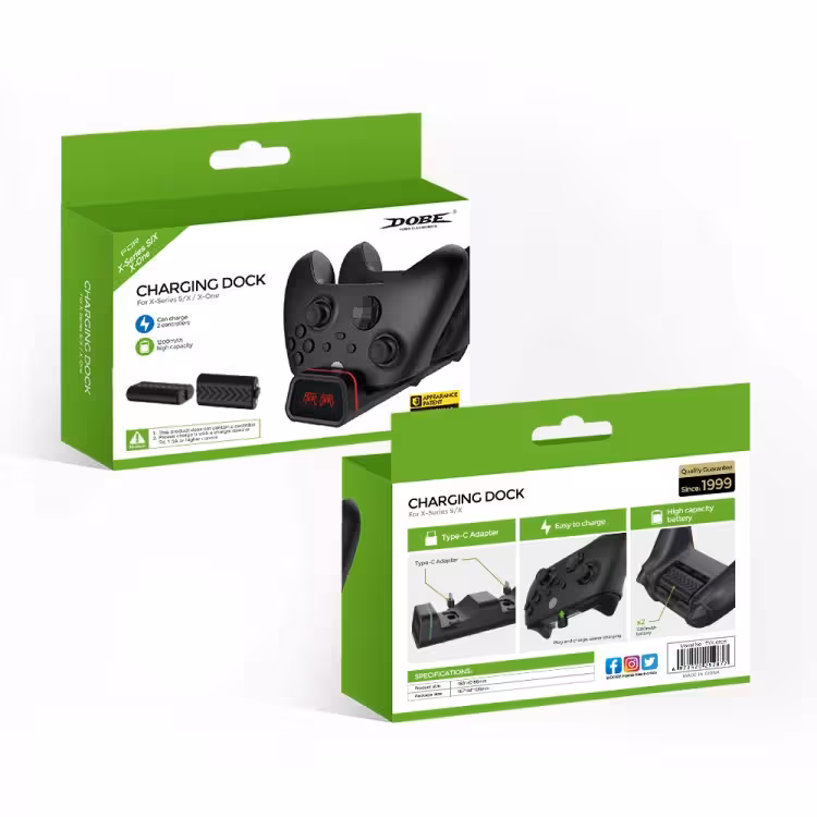 خرید شارژر و باتری ایکس باکس Dobe Charging Dock with Battery Pack - XBOX با بهترین قیمت