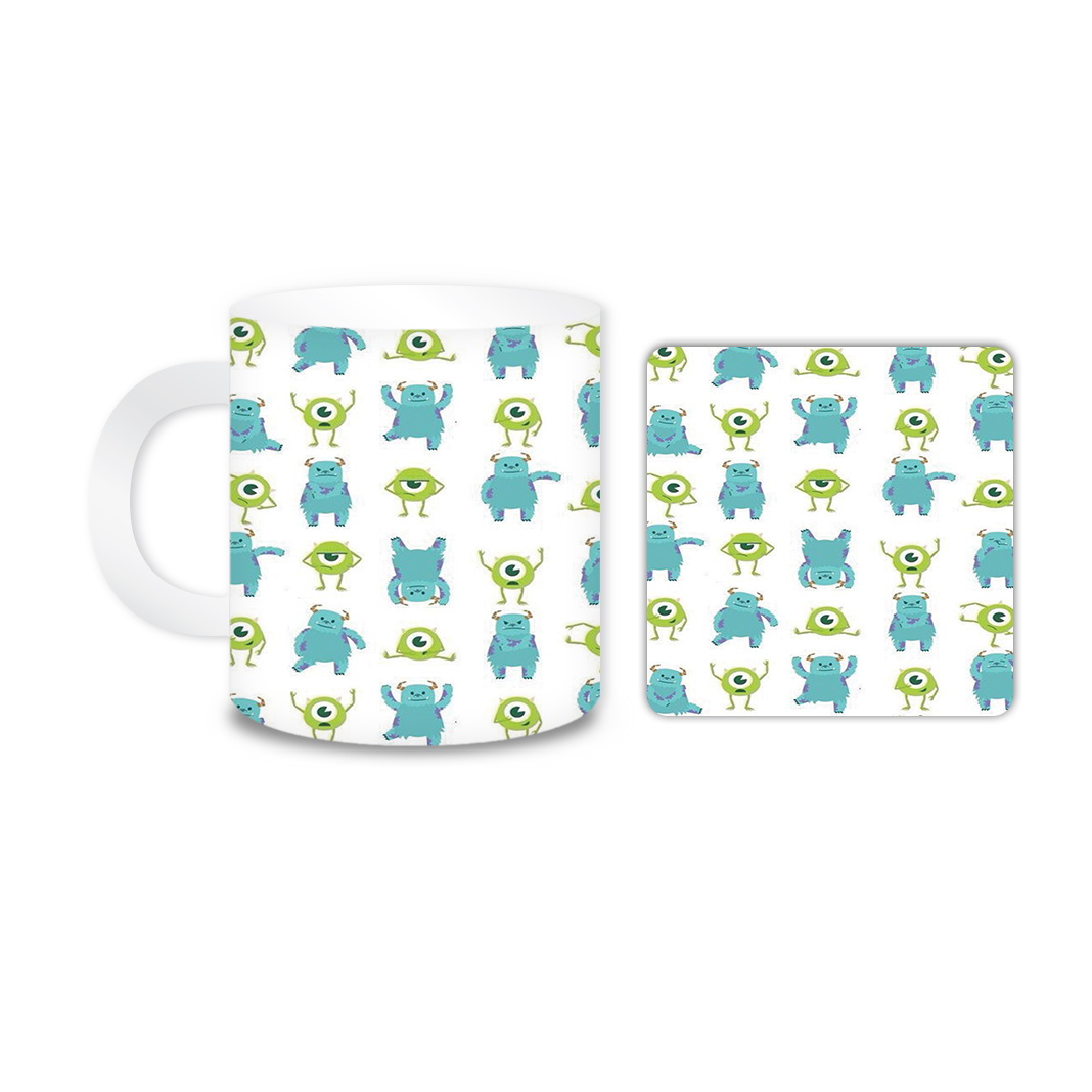 ماگ مدل کارخانه هیولاها کد 643 به همراه زیر لیوانی