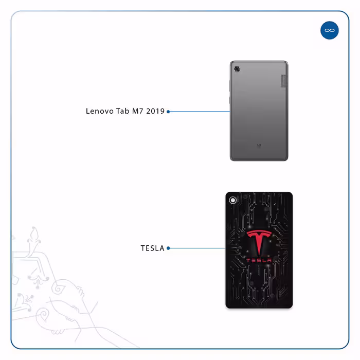 برچسب پوششی ماهوت مدل TESLA مناسب برای تبلت لنوو Tab M7 2019