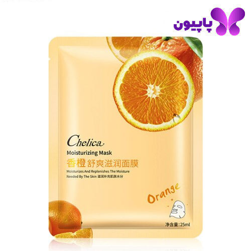 ماسک ورقه ای نرم کننده و آبرسان پرتقال چلیکا