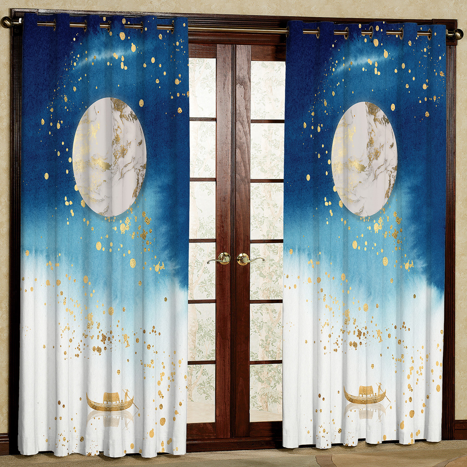 پرده مدل قایق هازان پانچی کد 2515 سایز 140x200 سانتی متر