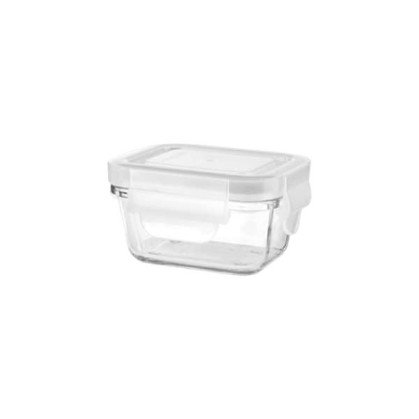 ظرف شیشه مستطیل 180 میل لیمون