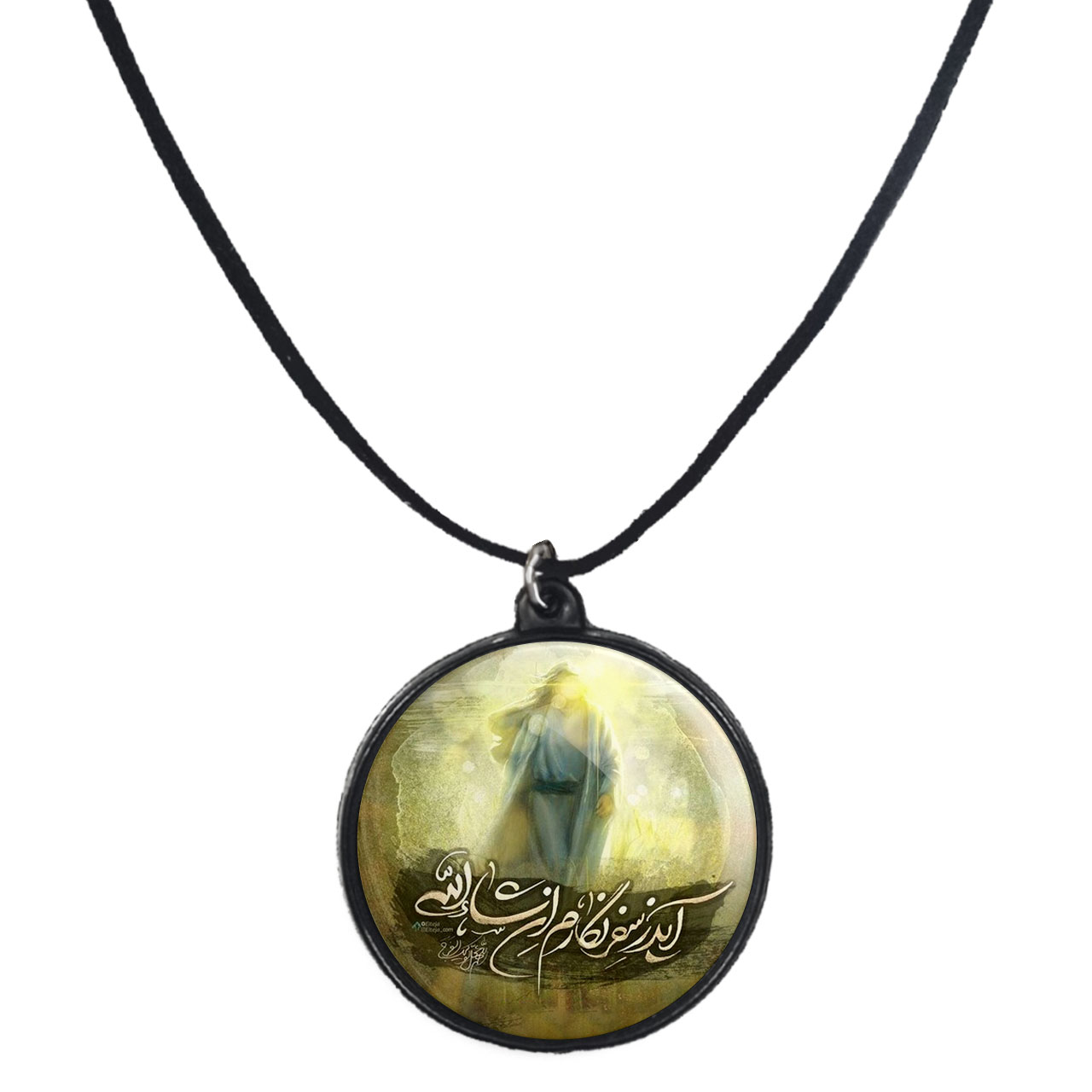 گردنبند پرمانه طرح امام زمان کد pmb.24235 مدل دو طرفه