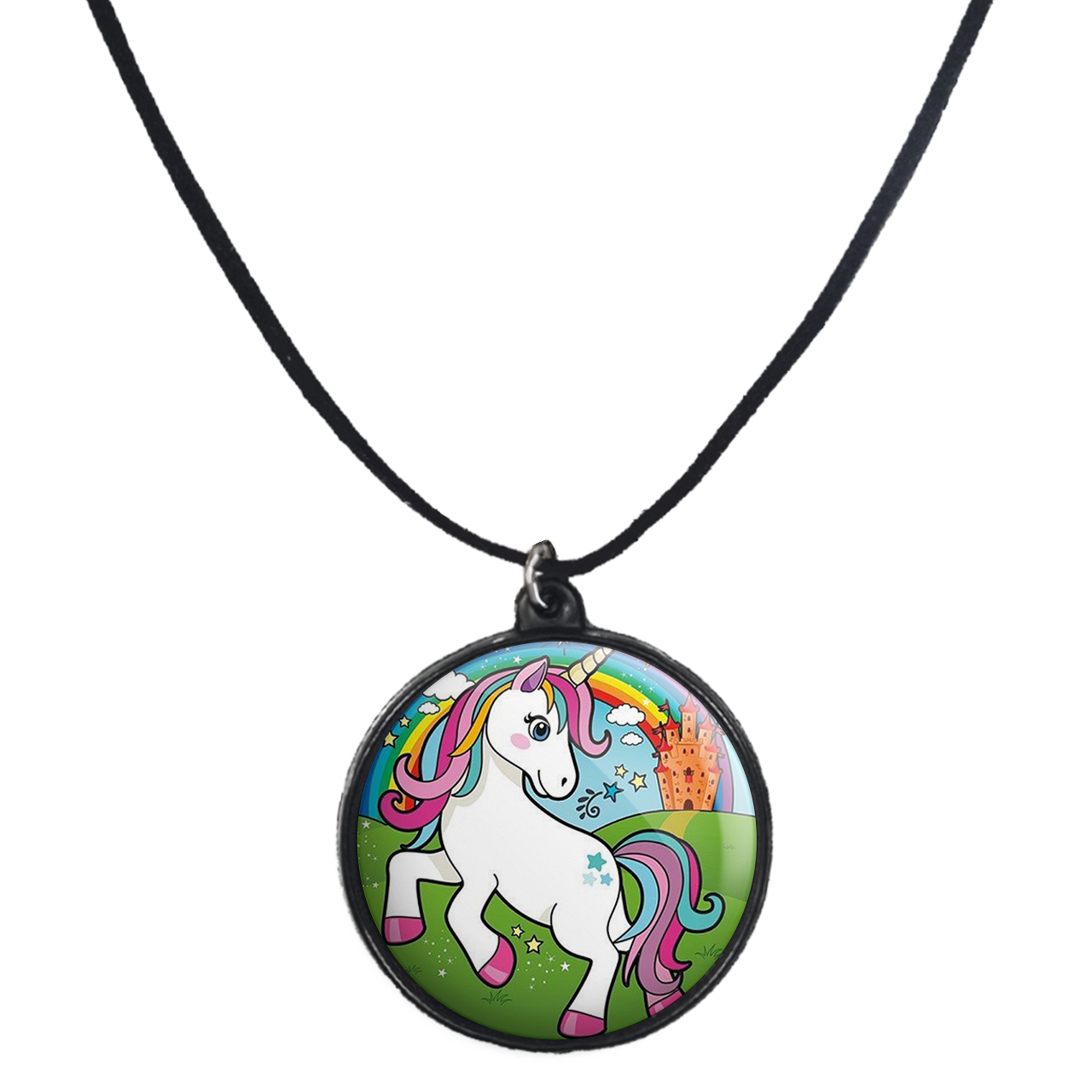 گردنبند پرمانه طرح اسب تک شاخ کد pmb.217 