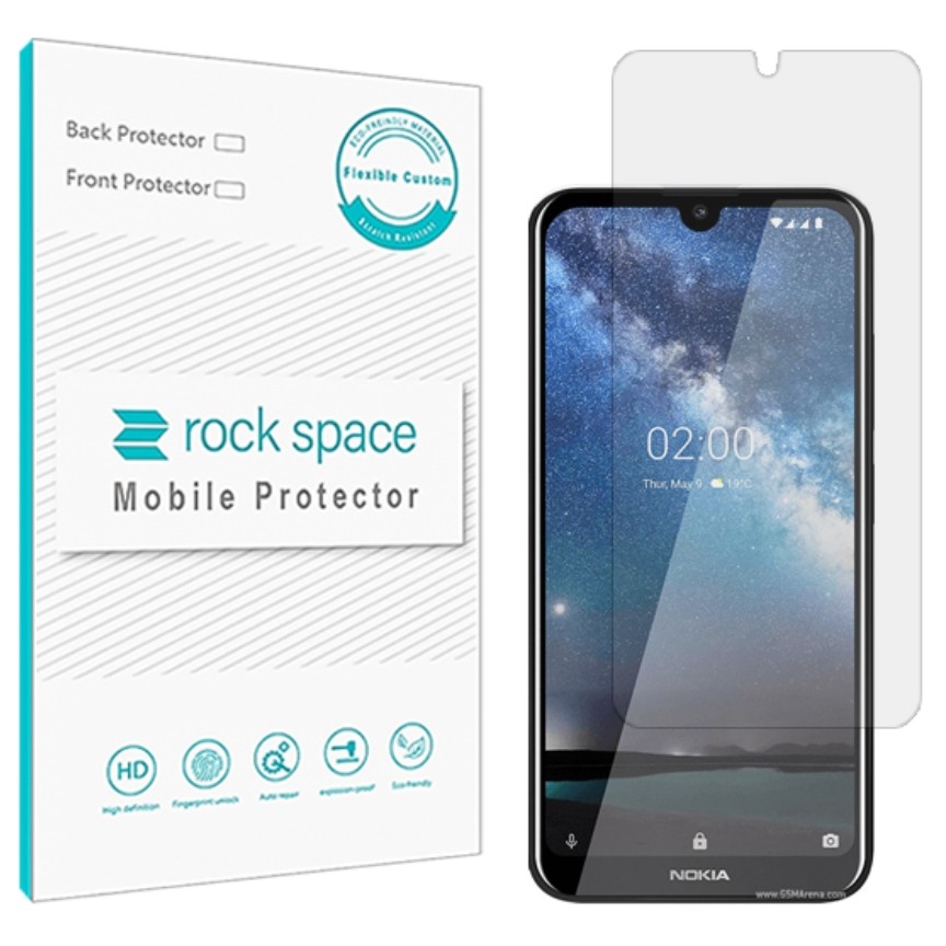 گلس نانو هیدروژل شفاف و ضد ضربه گوشی نوکیا 2.2 برند راک اسپیس   
