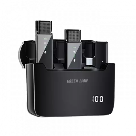خرید میکروفون یقه‌ای Green Lion مدل GN2IN1DDMTCBK