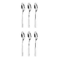 قاشق قهوه خوری داماس استیل مدل فلورا بسته 6 عددی