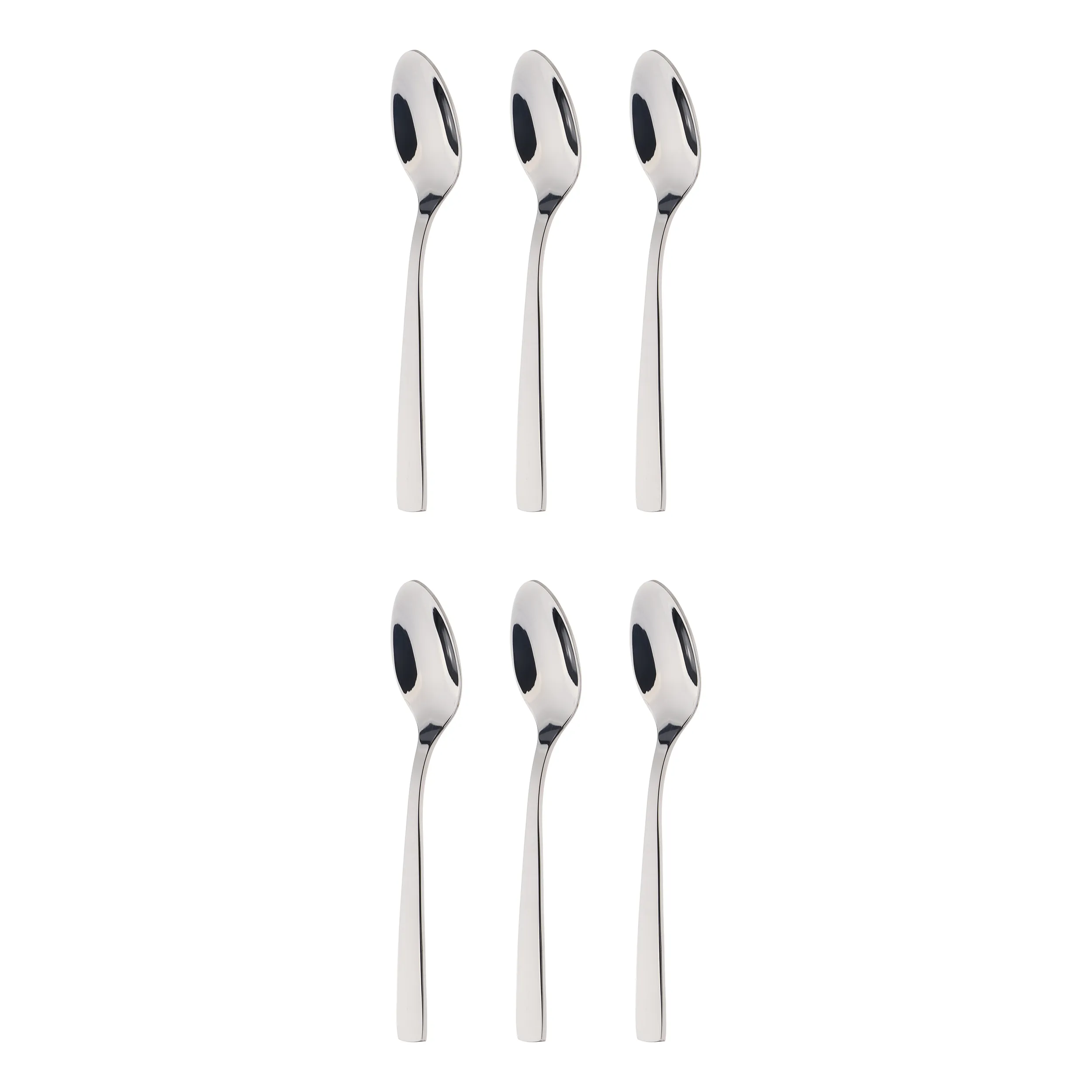 قاشق قهوه خوری داماس استیل مدل فلورا بسته 6 عددی