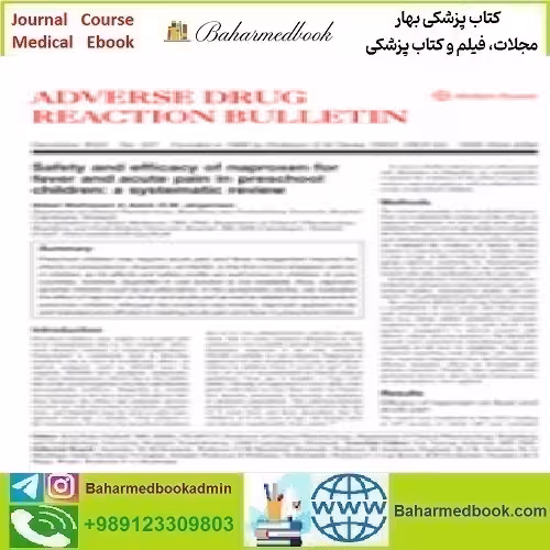 Adverse Drug Reaction Bulletin Volume 332 to 337 2022 TRUE
