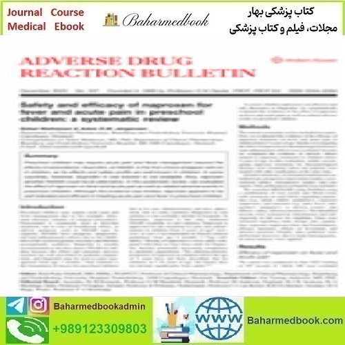 Adverse Drug Reaction Bulletin Volume 332 to 337 2022 TRUE