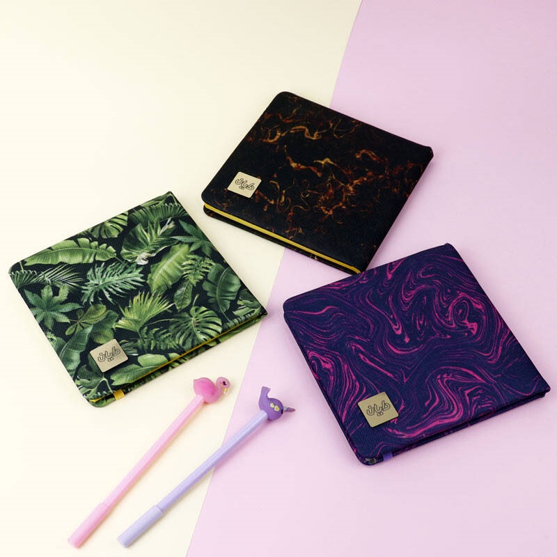 دفترچه یادداشت خشتی پارچه ای 100 برگ دایان Dayan Lotus کد 302