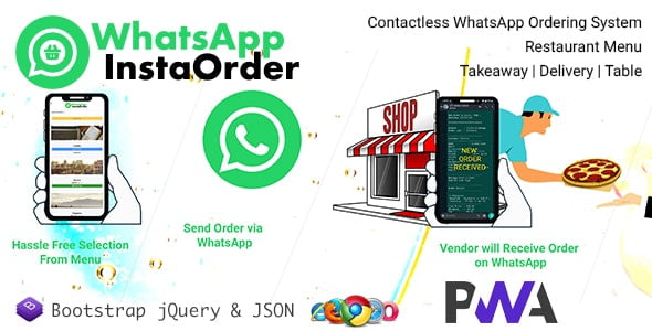 دانلود سیستم سفارش غذا WhatsApp InstaOrder