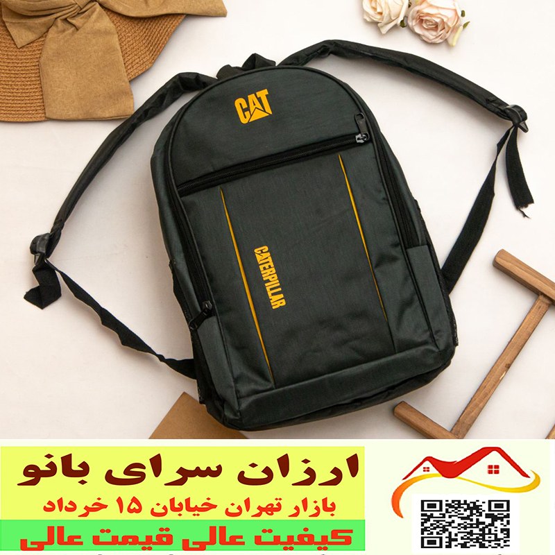 کوله پشتی دانشجویی دبیرستان  اسپرت جنس دیبا  طرح CAT  کد 2609074  مدل 1