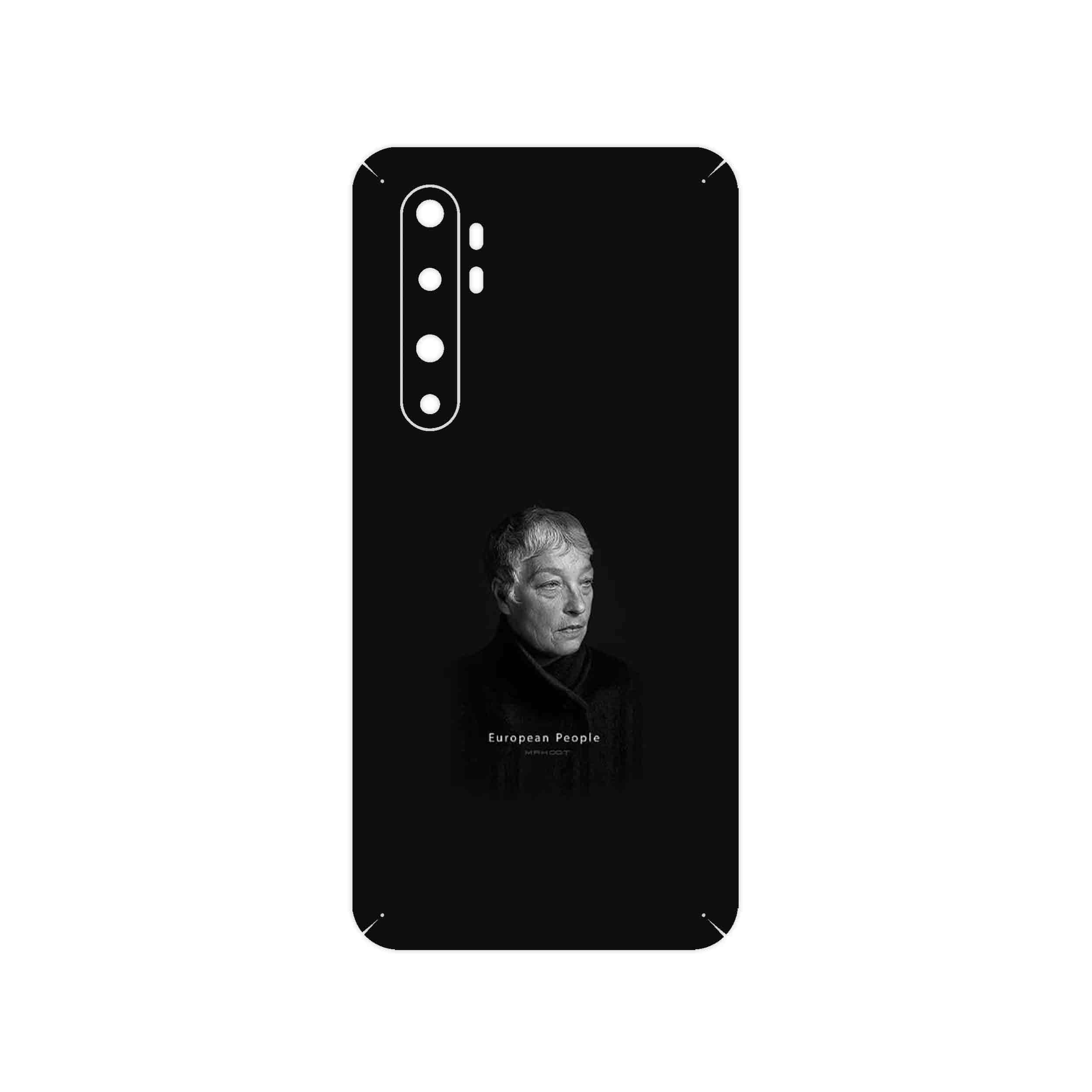 برچسب پوششی ماهوت مدل Portrait of a European Woman مناسب برای گوشی موبایل شیائومی Mi Note 10 Lite