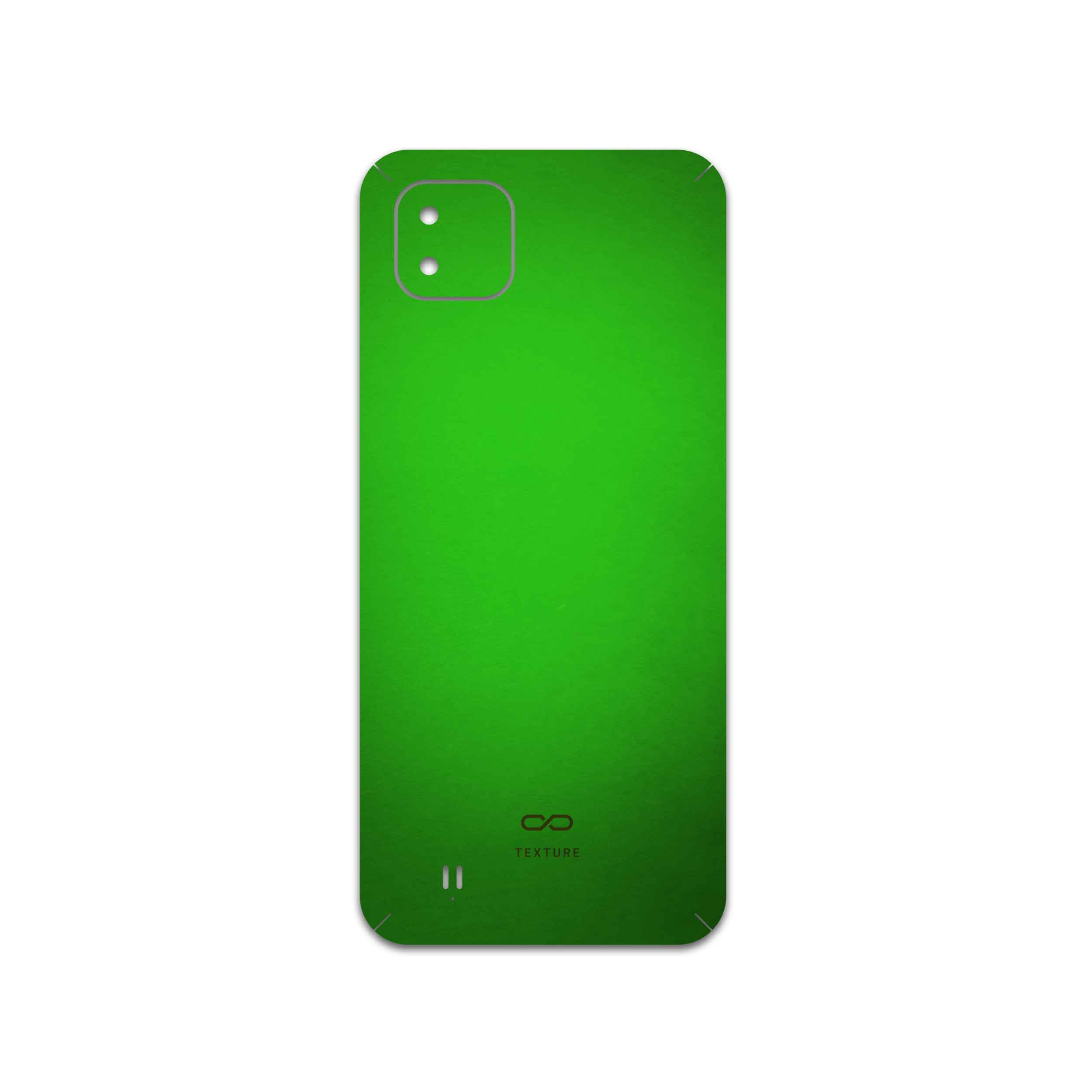 برچسب پوششی ماهوت مدل Metallic-Green مناسب برای گوشی موبایل ریلمی C11 2021