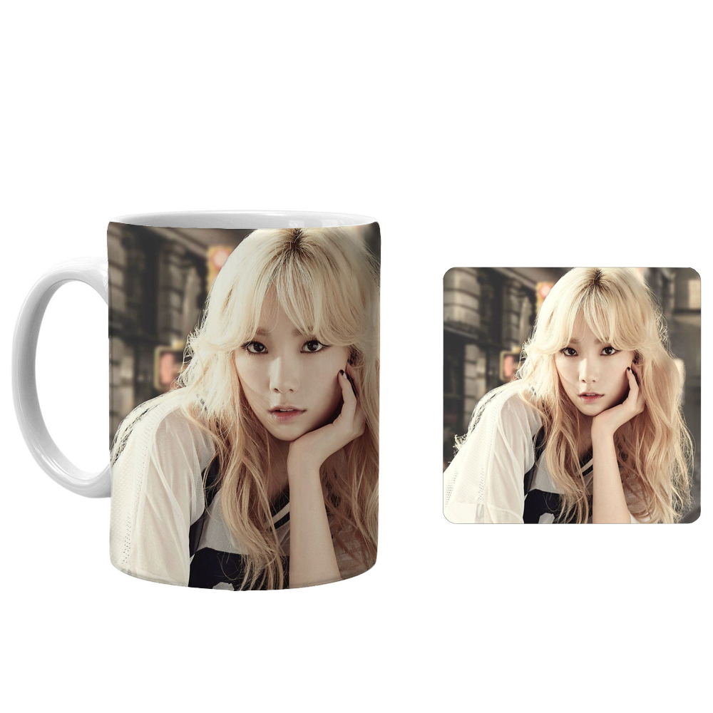 ماگ طرح گروه girls generation کد xq5 به همراه زیرلیوانی 