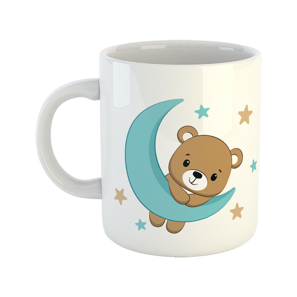 ماگ طرح بچه خرس و ماه