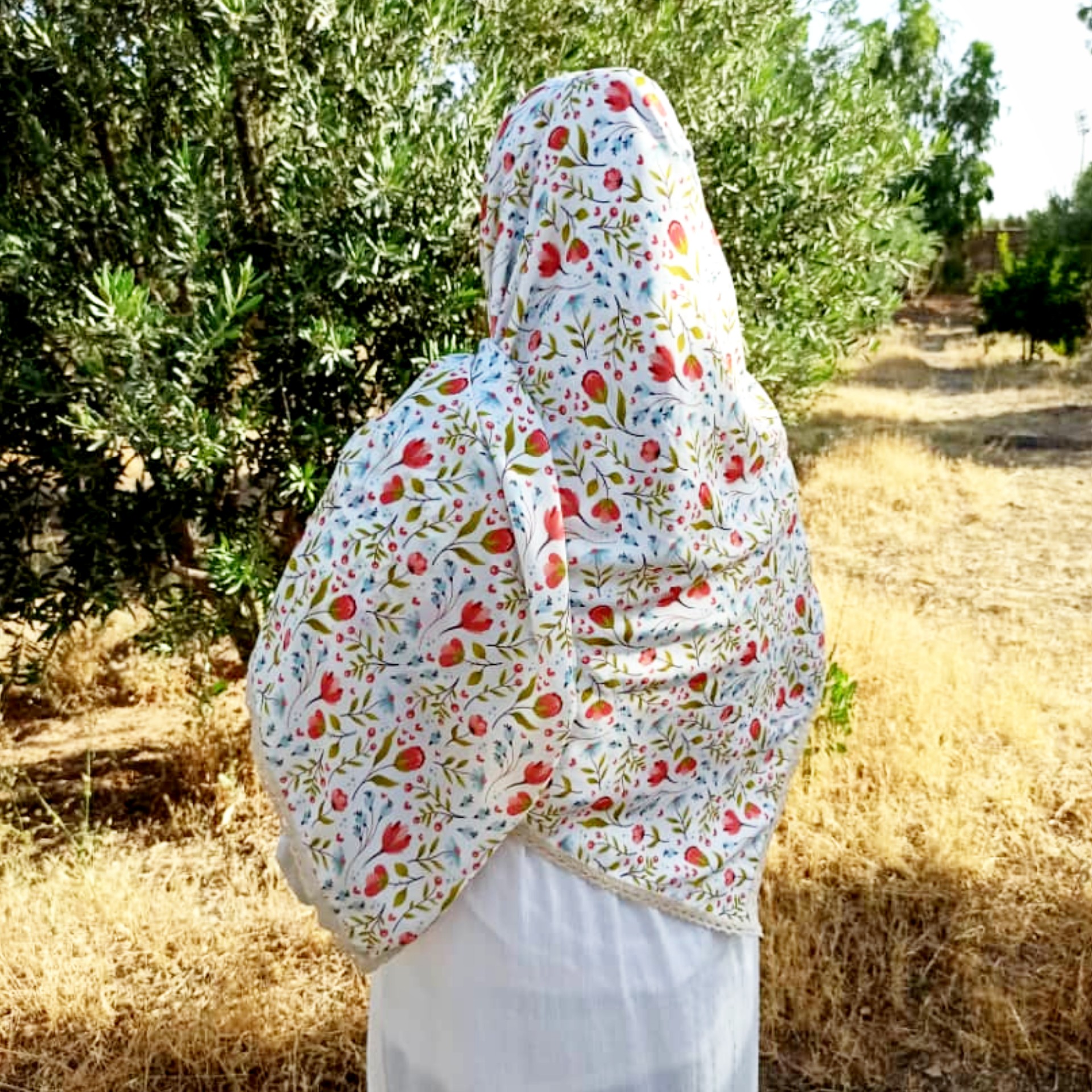 روسری کرپ حریر درجه یک قواره بزرگ