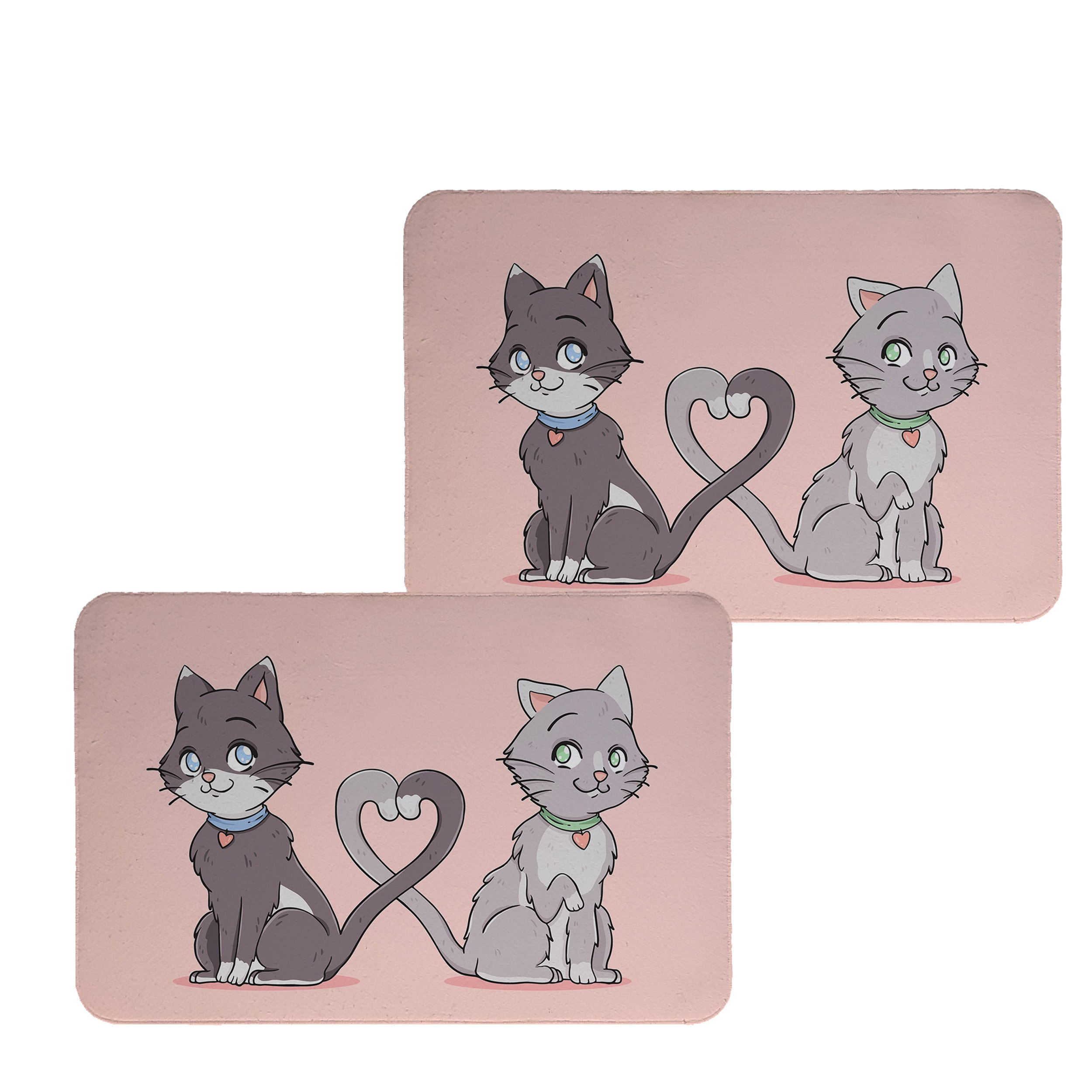 زیربشقابی طرح گربه کد 8440 مجموعه 2 عددی