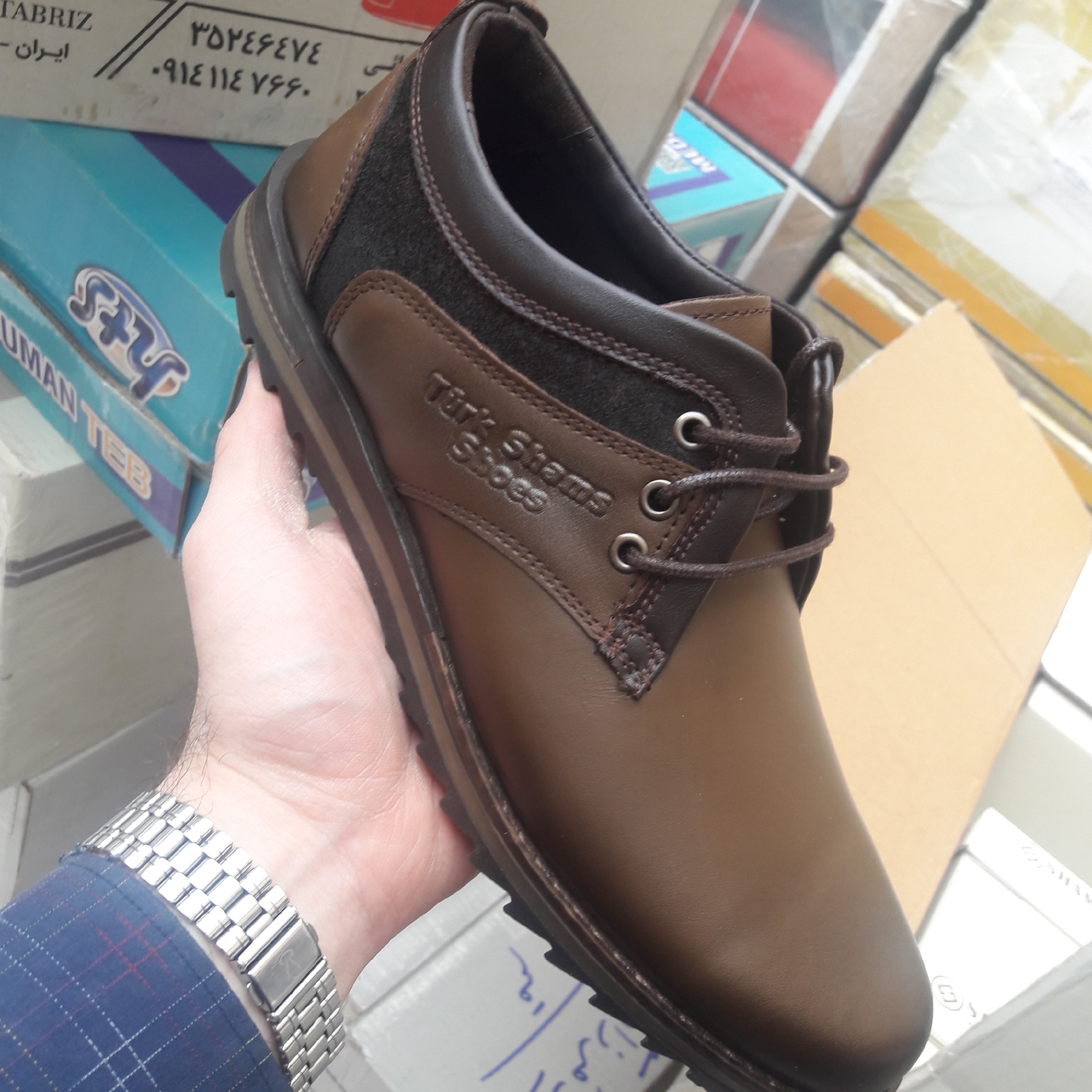 کفش چرم مدل شمس کد 730