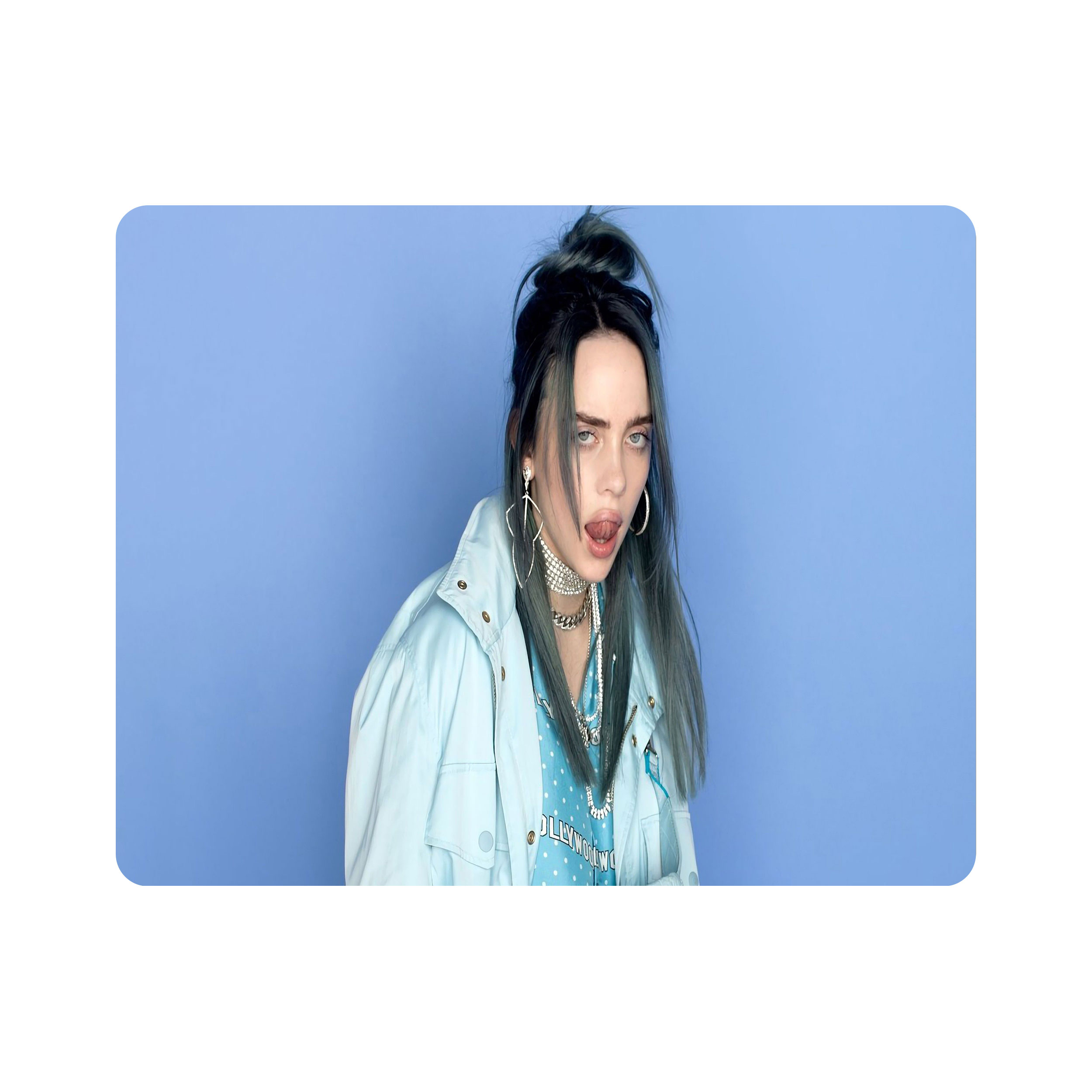 ماوس پد اطلس آبی طرح خواننده بیلی آیلیش  مدل T5558