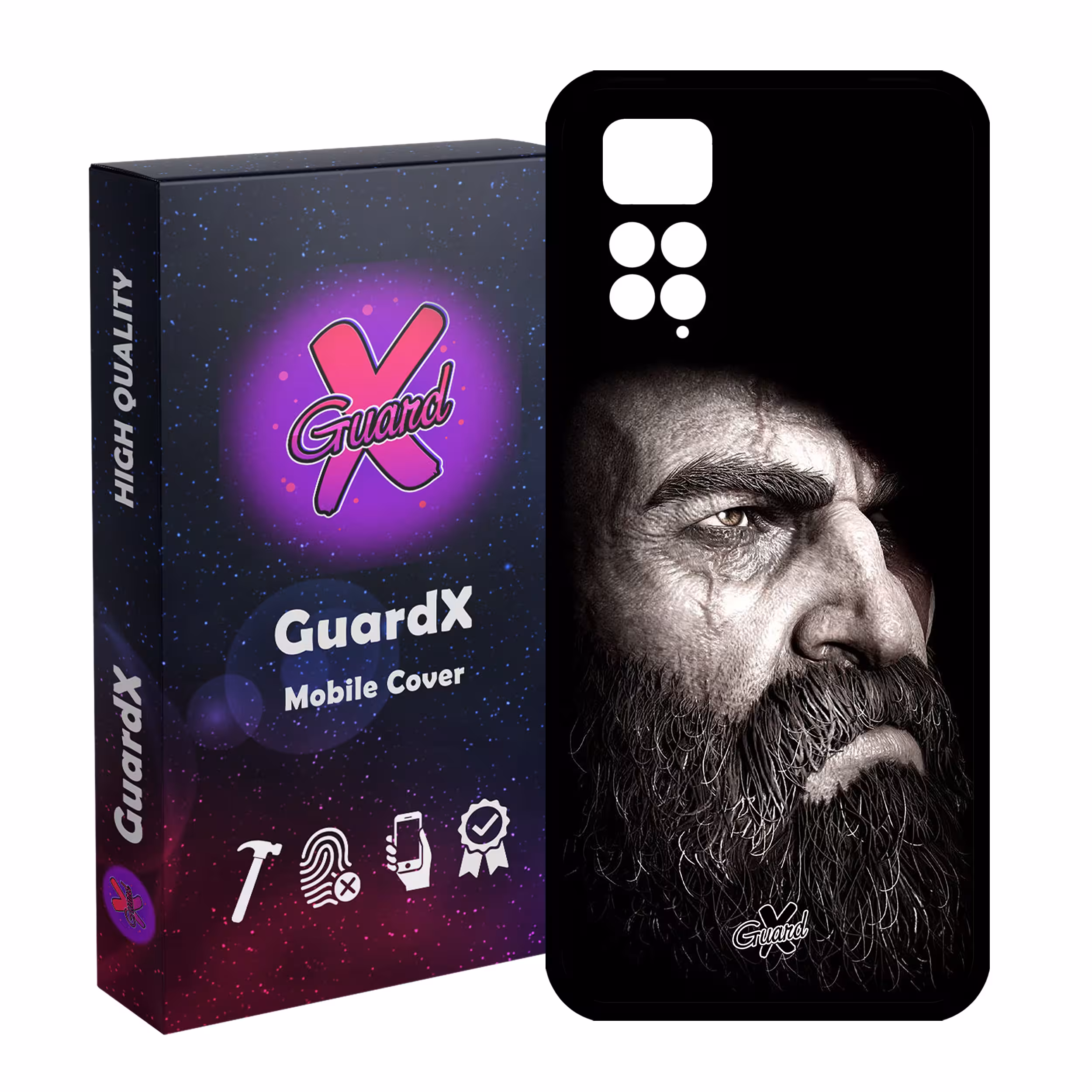 کاور گارد ایکس طرح God of War مدل Glass10100 مناسب برای گوشی موبایل شیائومی Redmi Note 11S/ Note 11 4G