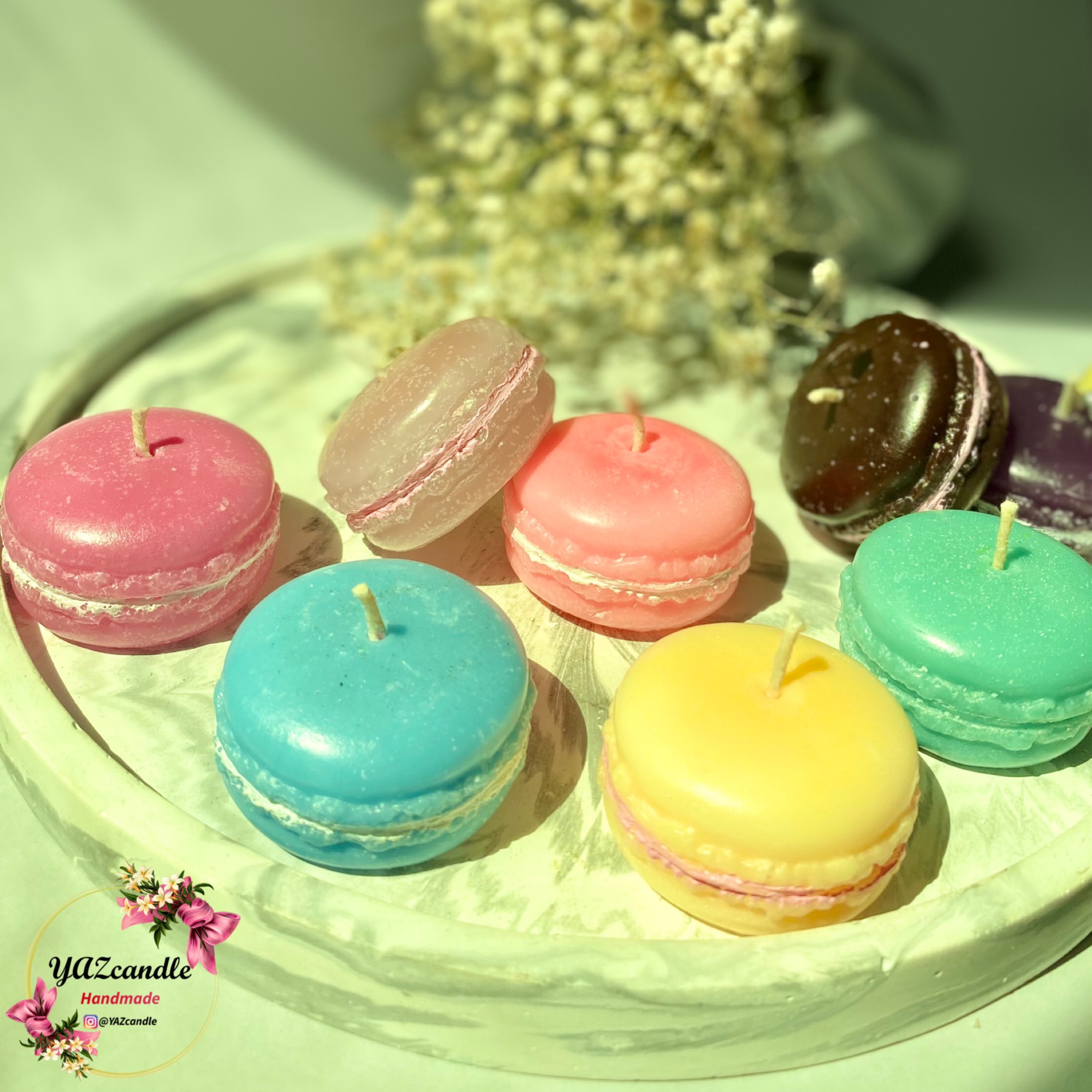 شمع ماکارون در رنگبندی خاص و جذاب