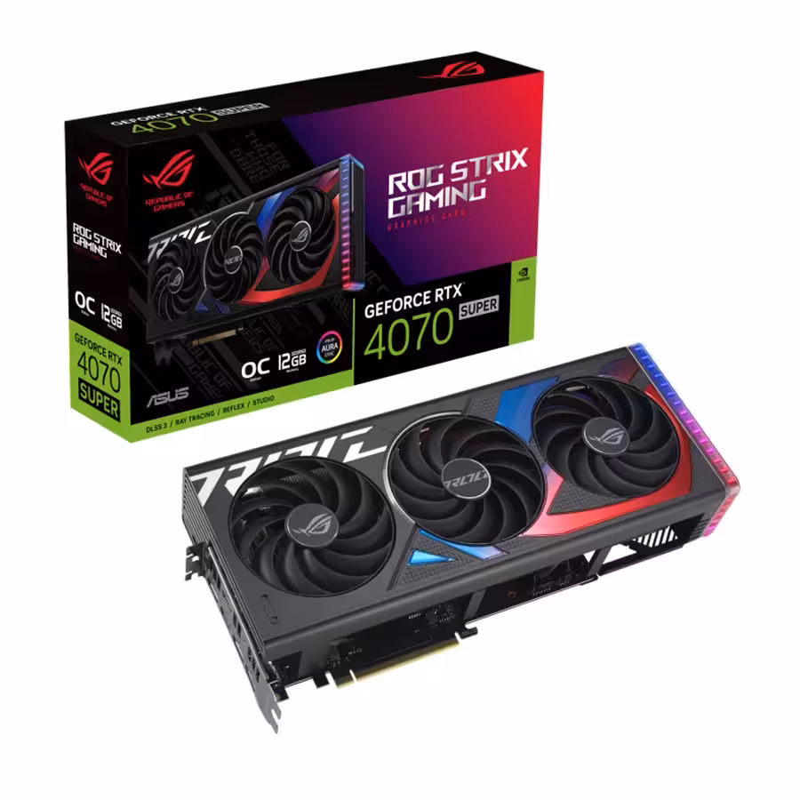 کارت گرافیک ایسوس ROG Strix GeForce RTX 4070 SUPER 12GB GDDR6X OC Edition