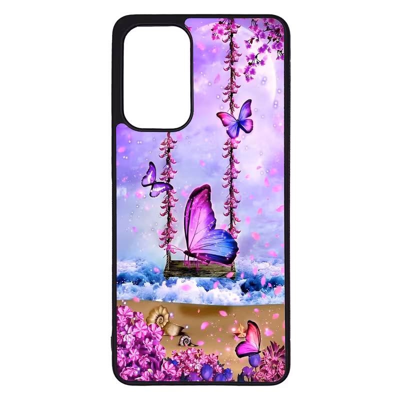 کاور طرح پروانه کد G-028 مناسب برای گوشی موبایل سامسونگ Galaxy A73 / A73 5G | دیجی قاب دونی