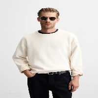 پولیور مردانه زارا TEXTURED COTTON SWEATER | تهران زارا TehranZara