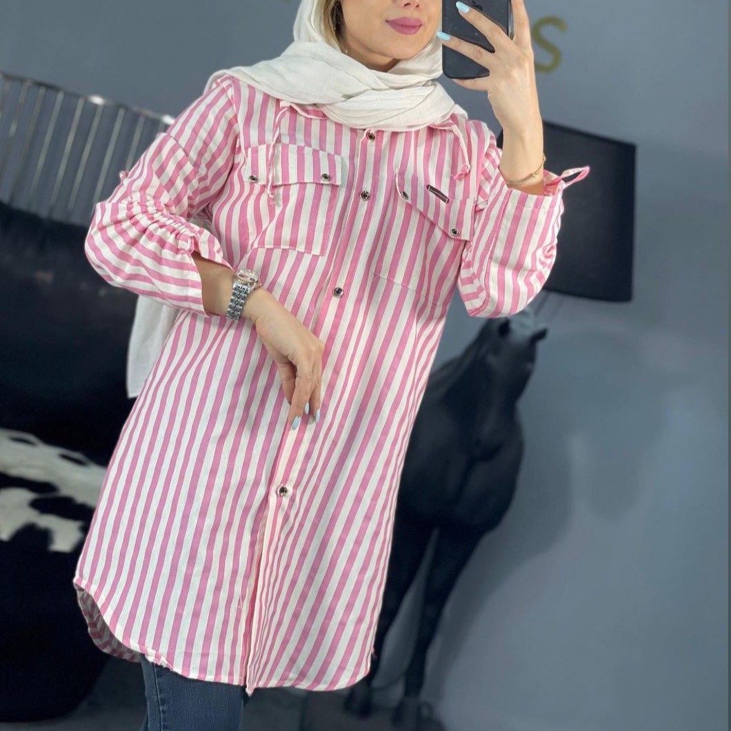 مانتو راحتی راه راه
