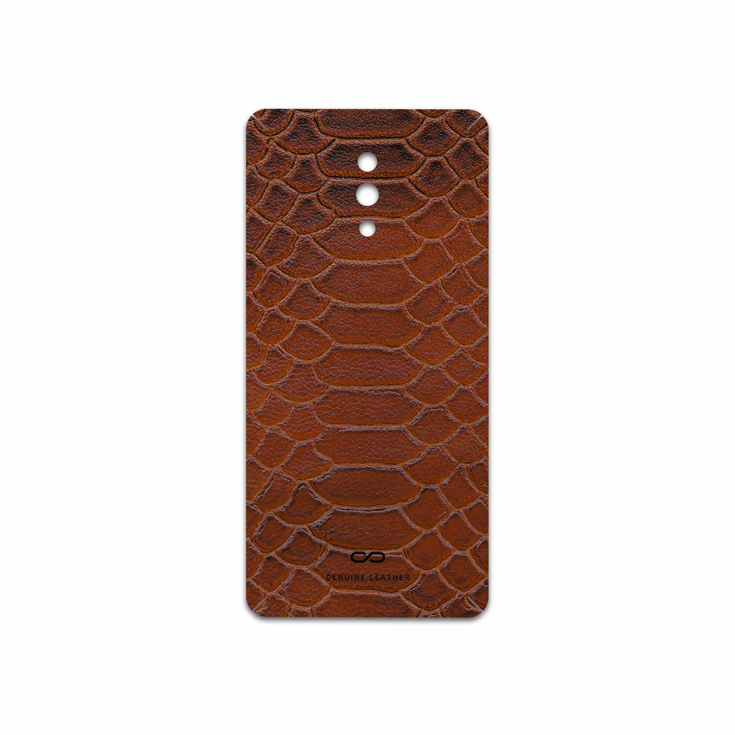 برچسب پوششی ماهوت مدل Brown-Snake-Leather مناسب برای گوشی موبایل اپو RENO 10X