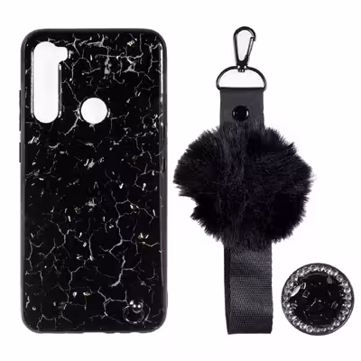 کاور مدل پام پام کد MS مناسب برای گوشی موبایل شیائومی Redmi Note 8 به همراه بند و پایه نگهدارنده