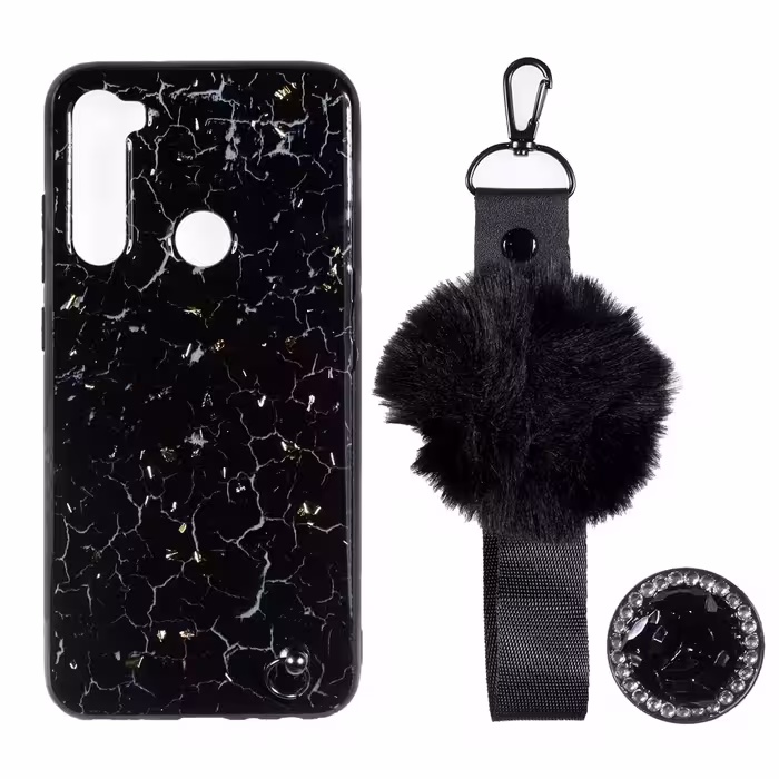 کاور مدل پام پام کد MS مناسب برای گوشی موبایل شیائومی Redmi Note 8 به همراه بند و پایه نگهدارنده