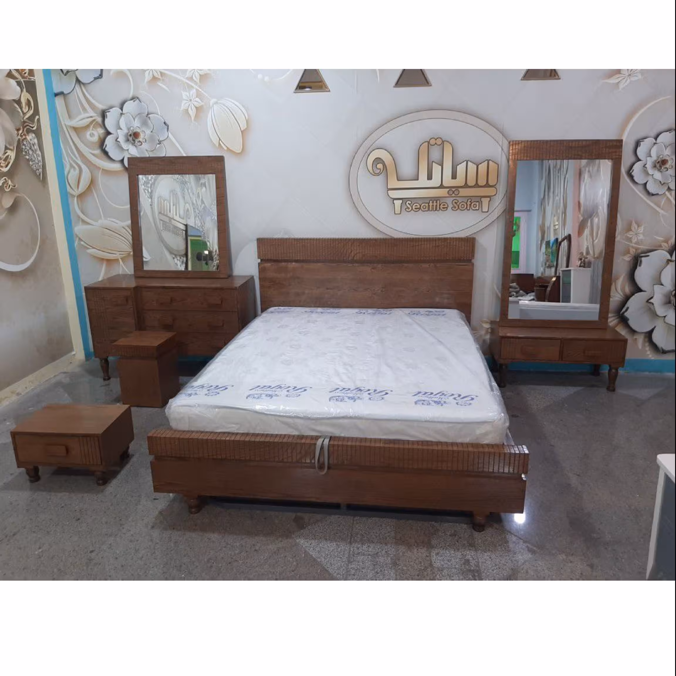 سرویس تخت خواب دونفره جنس  ام دی اف (پس کرایه)