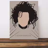 تابلو شاسی گلاک طرح ادوارد دست‌قیچی Edward Scissorhands کد FMO124 | دنیای قاب