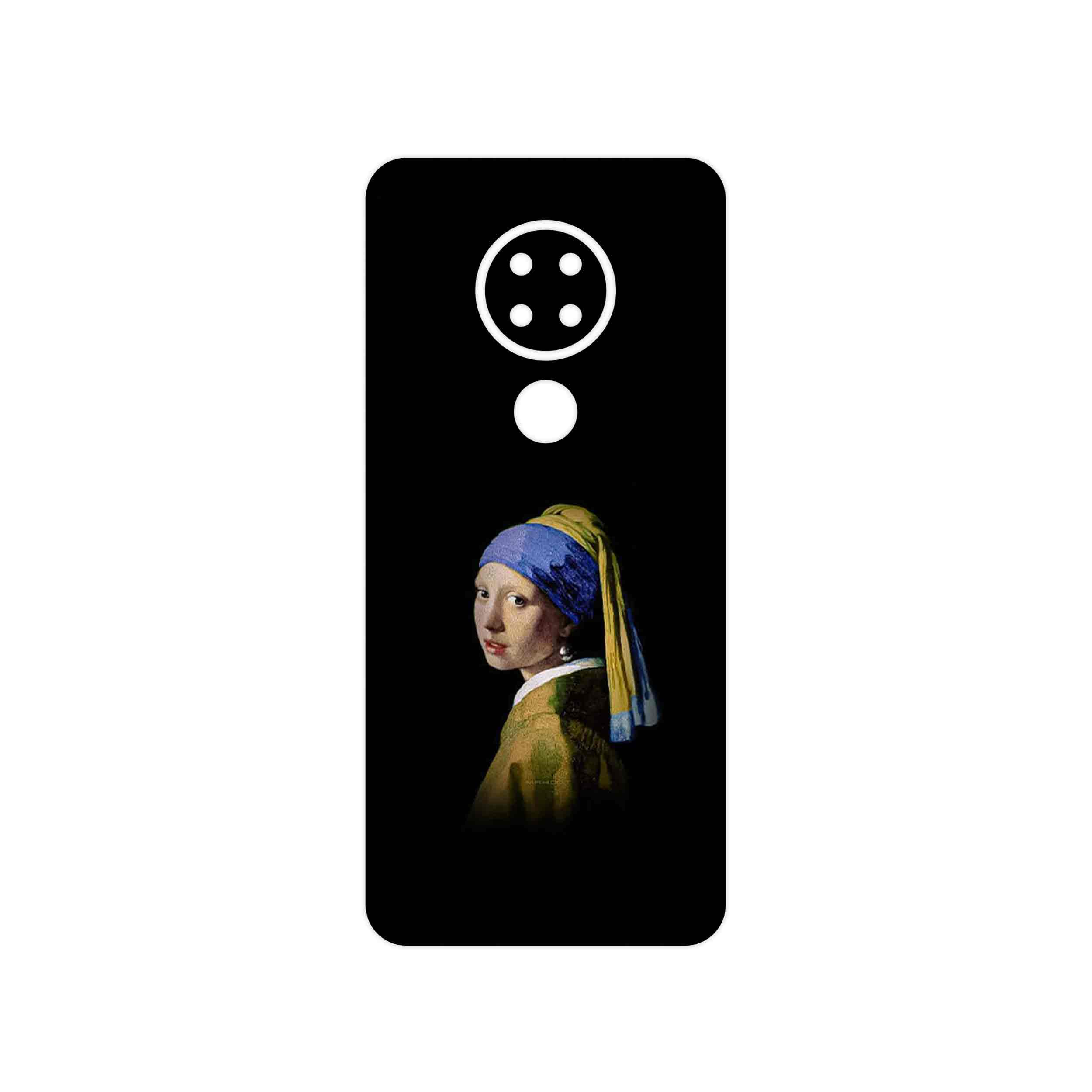 برچسب پوششی ماهوت مدل Girl with a Pearl Earring of Vermeer مناسب برای گوشی موبایل نوکیا 7.2