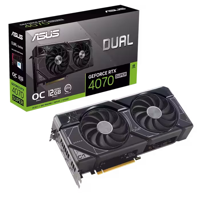 کارت گرافیک ایسوس DUAL RTX 4070 SUPER 12GB OC | فروشگاه گیمینگ تکاف
