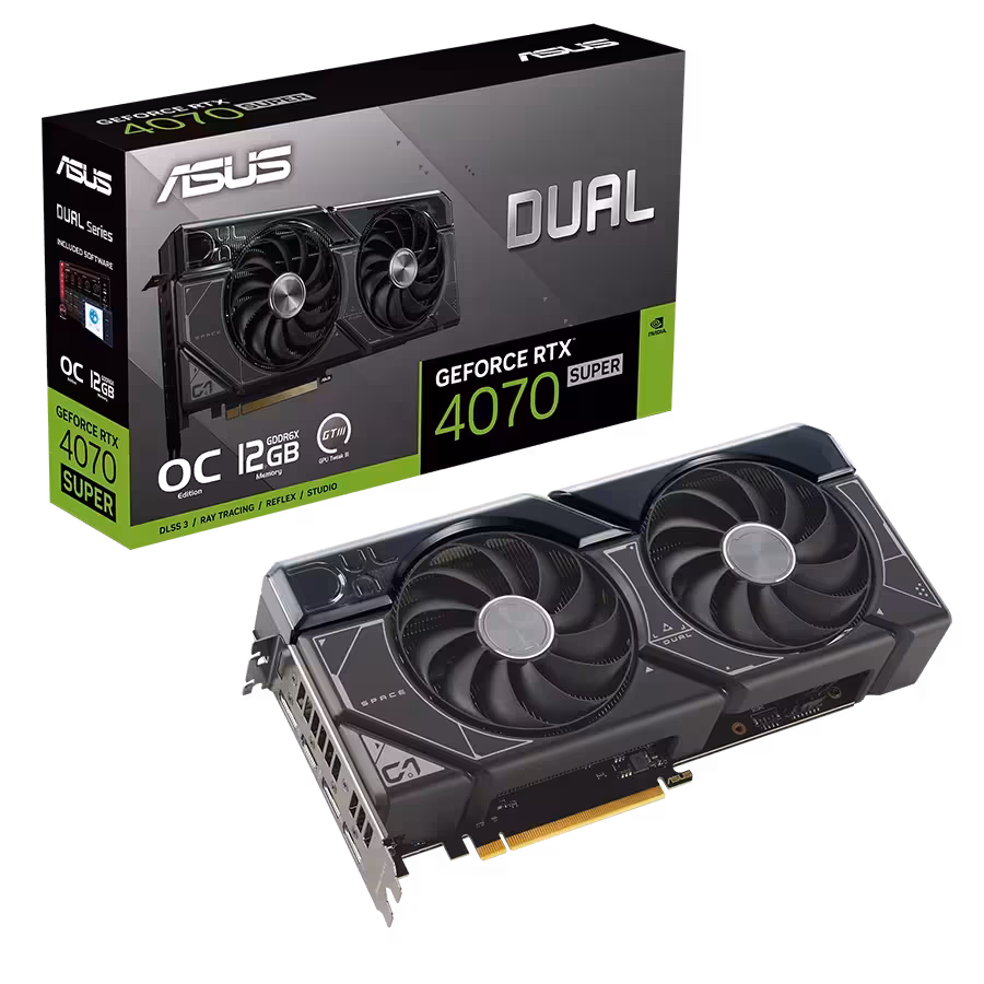 کارت گرافیک ایسوس DUAL RTX 4070 SUPER 12GB OC | فروشگاه گیمینگ تکاف