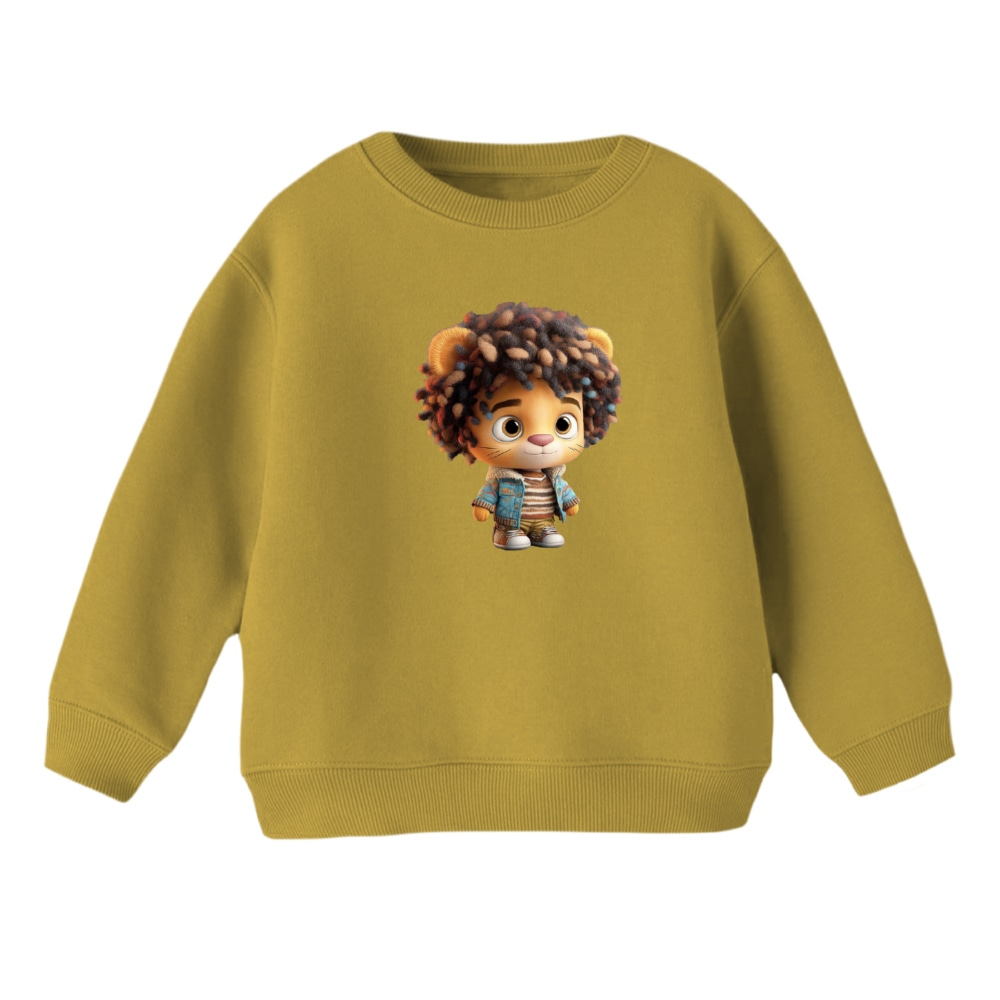 سویشرت بچگانه مدل شیر کد 1 رنگ نسکافه ای