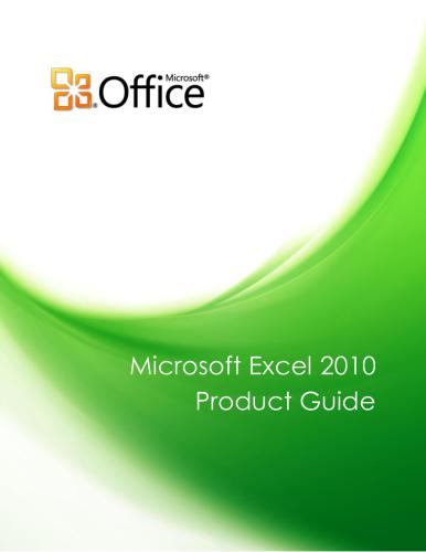 خرید و دانلود نسخه کامل کتاب Microsoft Corp. Microsoft Excel 2010 Product Guide